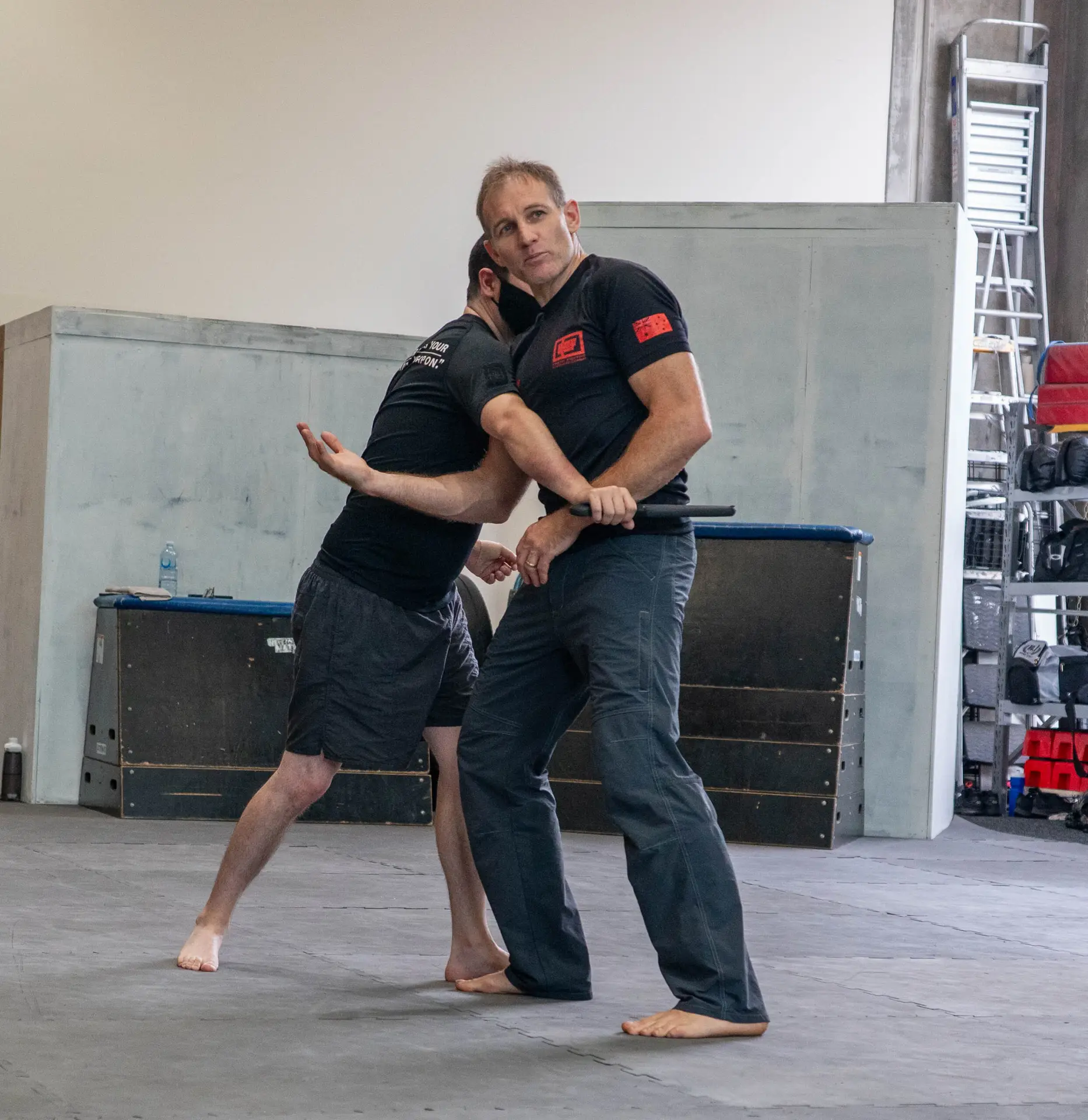 Clancy Roberts demonstrating a defensive technique